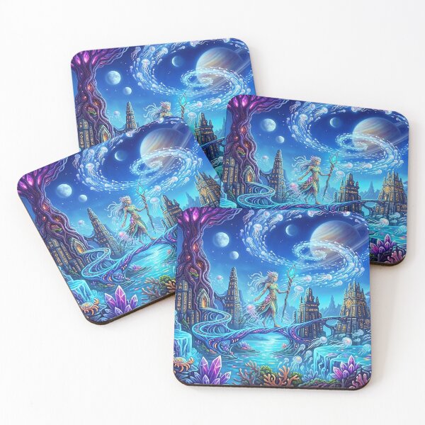 Item preview, Fantasy cosmic underwater world designed and sold by Agnisherl.