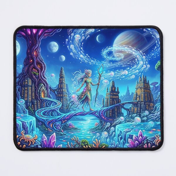 Item preview, Fantasy cosmic underwater world designed and sold by Agnisherl.