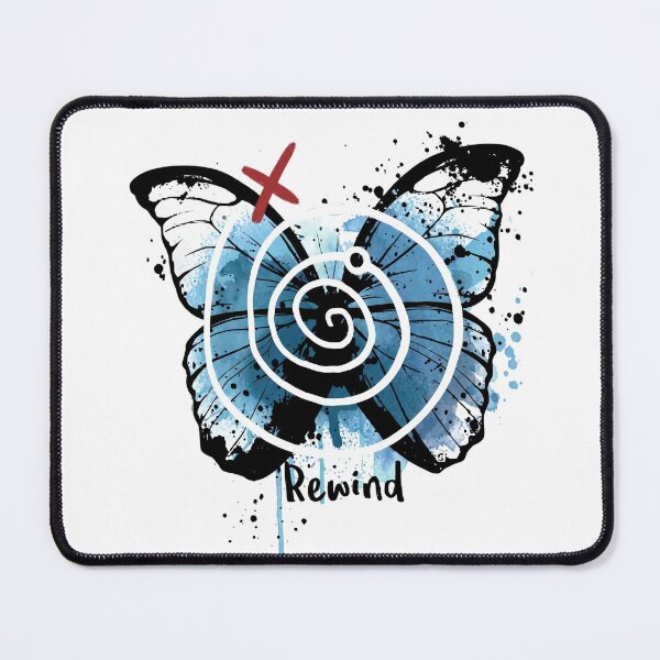 Item preview, Abstract Blue Butterfly & White Spiral Grunge Design designed and sold by Shopeon Designs.
