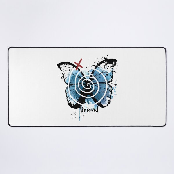 Item preview, Abstract Blue Butterfly & White Spiral Grunge Design designed and sold by Shopeon Designs.