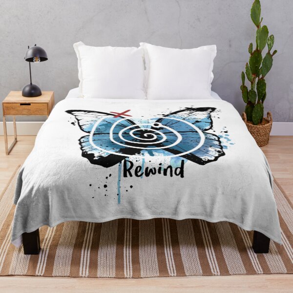 Item preview, Abstract Blue Butterfly & White Spiral Grunge Design designed and sold by Shopeon Designs.