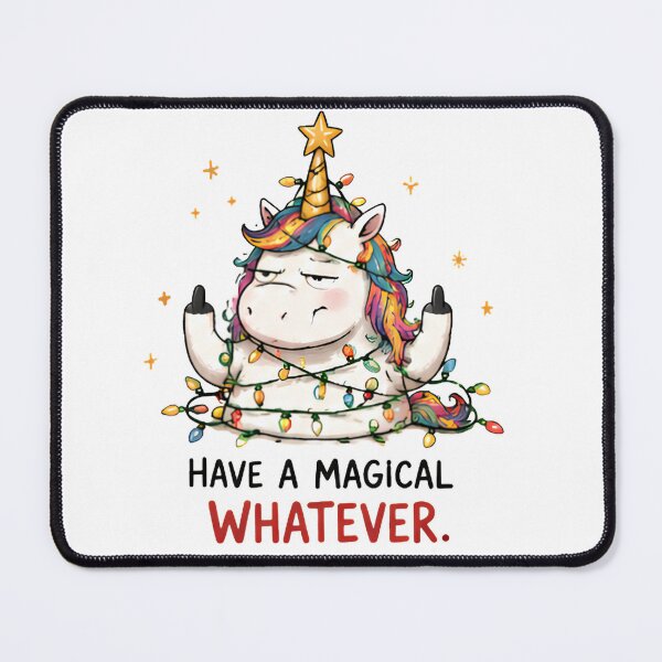 Item preview, Sarcastic Christmas Unicorn Showing Middle Fingers Funny Holidays designed and sold by Sitred123.