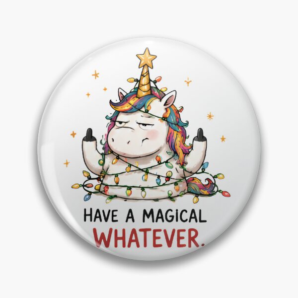 Item preview, Sarcastic Christmas Unicorn Showing Middle Fingers Funny Holidays designed and sold by Sitred123.