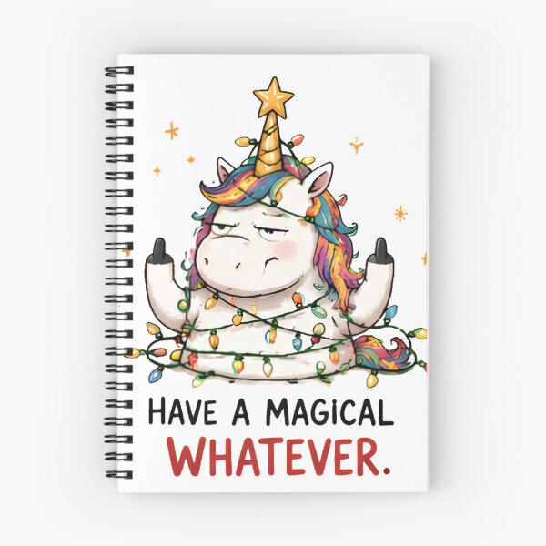 Item preview, Sarcastic Christmas Unicorn Showing Middle Fingers Funny Holidays designed and sold by Sitred123.