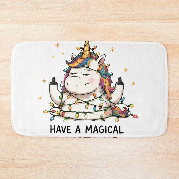 Item preview, Sarcastic Christmas Unicorn Showing Middle Fingers Funny Holidays designed and sold by Sitred123.