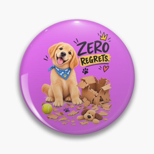 Item preview, Zero Regrets – Funny Golden Retriever Puppy designed and sold by CocoEqColor.