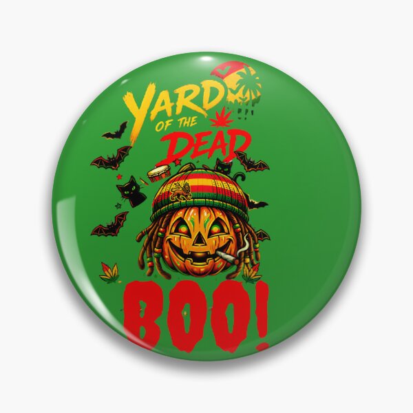 Item preview, Yard Of The Dead Rastafarian Pumpkin Halloween BOO designed and sold by digitalbob60.
