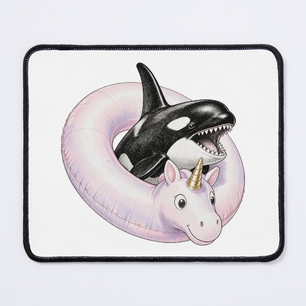 Item preview, Orca Bursting Unicorn Pool Float Art designed and sold by The Mellonaire.
