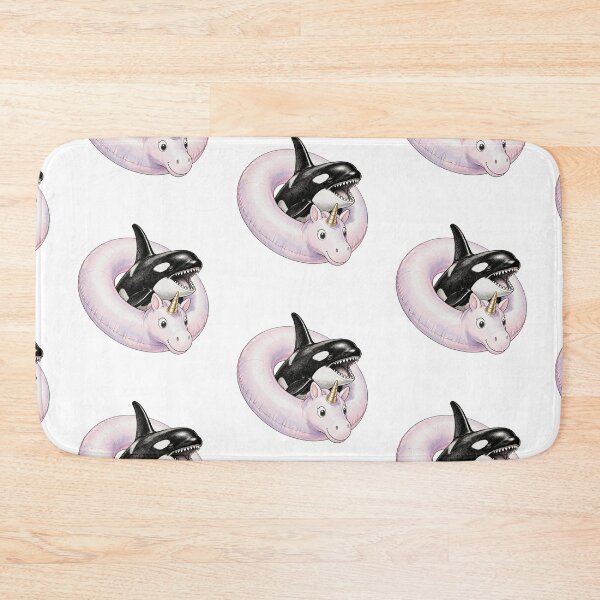 Item preview, Orca Bursting Unicorn Pool Float Art designed and sold by The Mellonaire.
