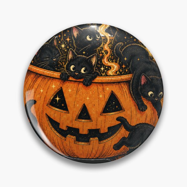 Item preview, Cauldron full of black cats designed and sold by DeVeauDesign.
