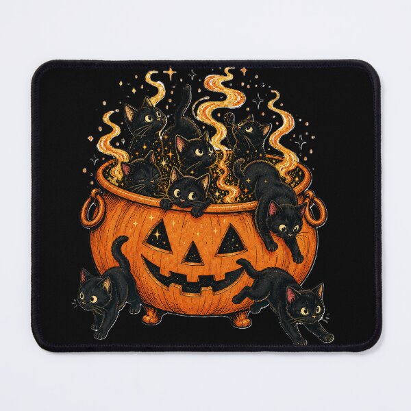 Item preview, Cauldron full of black cats designed and sold by DeVeauDesign.