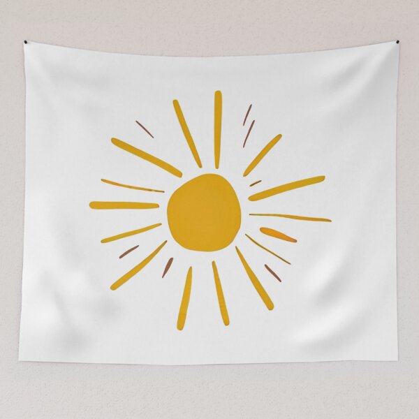 Item preview, Boho Hand Drawn Sun Minimalist Yellow Sunburst designed and sold by Vision Crafted.