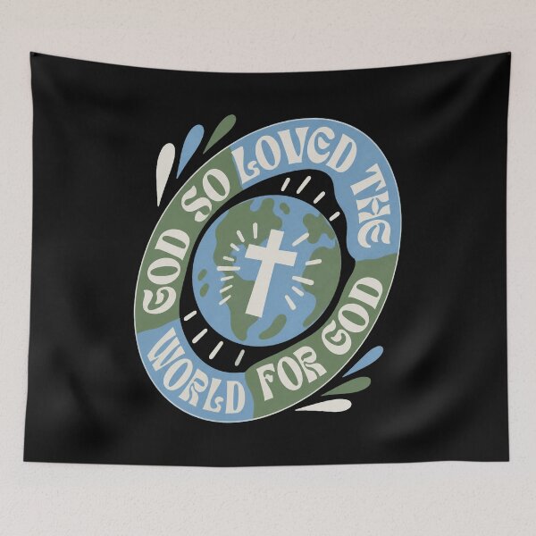Item preview, God Loves The World Vintage Retro designed and sold by Clayborn1Carrie.