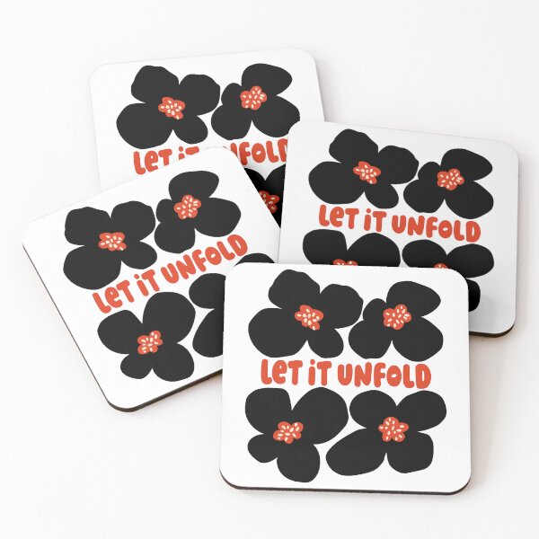 Item preview, Black Red Let It Unfold Floral Graphic designed and sold by imaniko.
