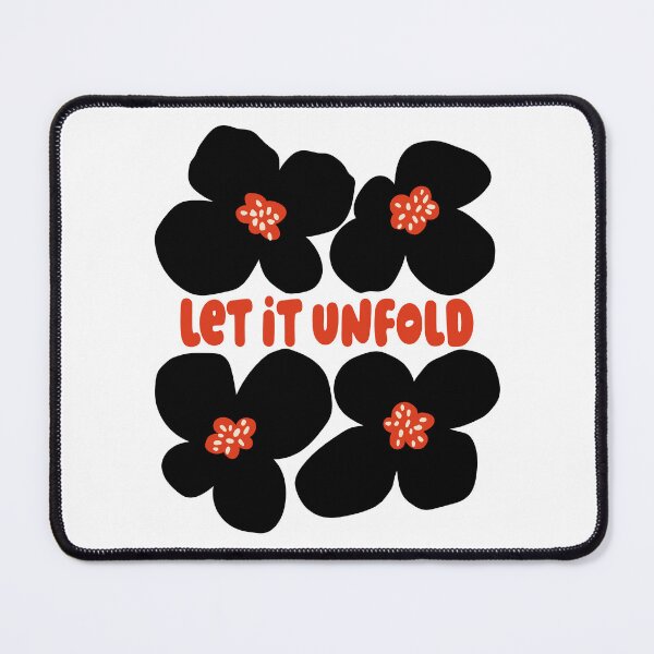 Item preview, Black Red Let It Unfold Floral Graphic designed and sold by Aniko Tulipan.