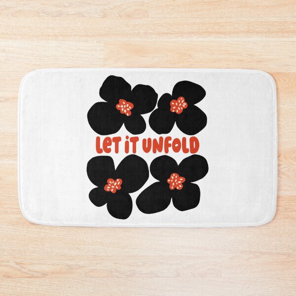 Item preview, Black Red Let It Unfold Floral Graphic designed and sold by imaniko.