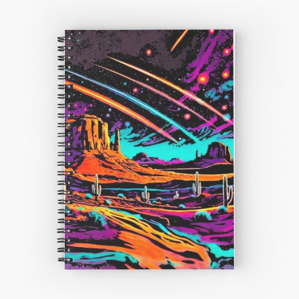 Item preview, Cosmic Neon Desert Synthwave Saguaro Cactus Landscape designed and sold by Nexus Space.