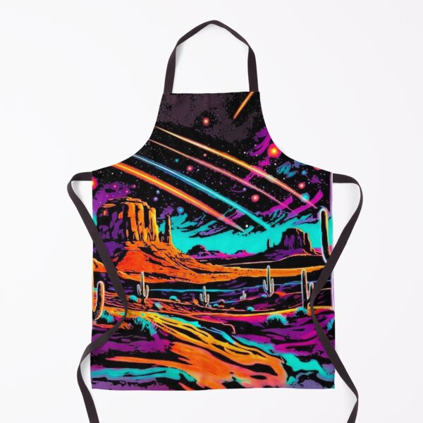 Item preview, Cosmic Neon Desert Synthwave Saguaro Cactus Landscape designed and sold by Nexus Space.