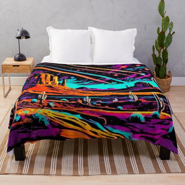 Item preview, Cosmic Neon Desert Synthwave Saguaro Cactus Landscape designed and sold by Nexus Space.