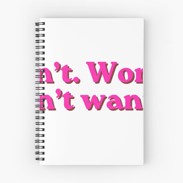 Item preview, Pink Can’t Won’t Don’t want to. Funny relatable quote meme designed and sold by InSpaceAstrid.
