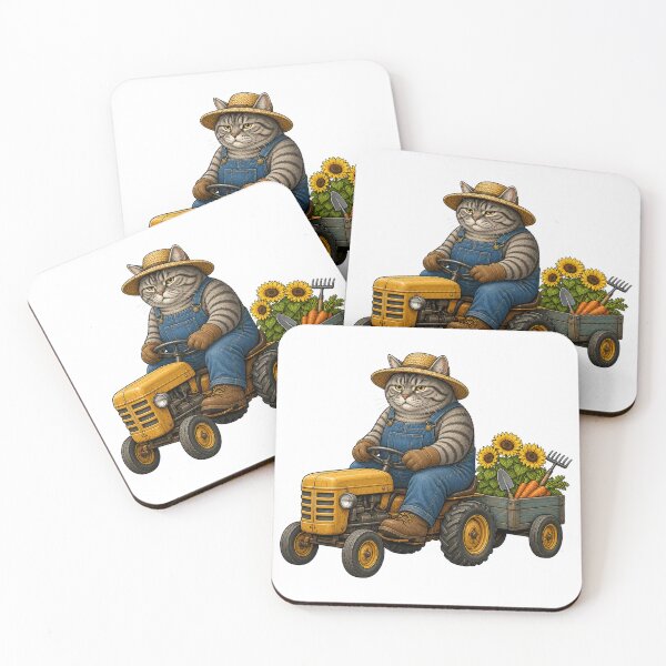 Item preview, Tiny Tractor Garden Tabby Cat designed and sold by TVEX19.