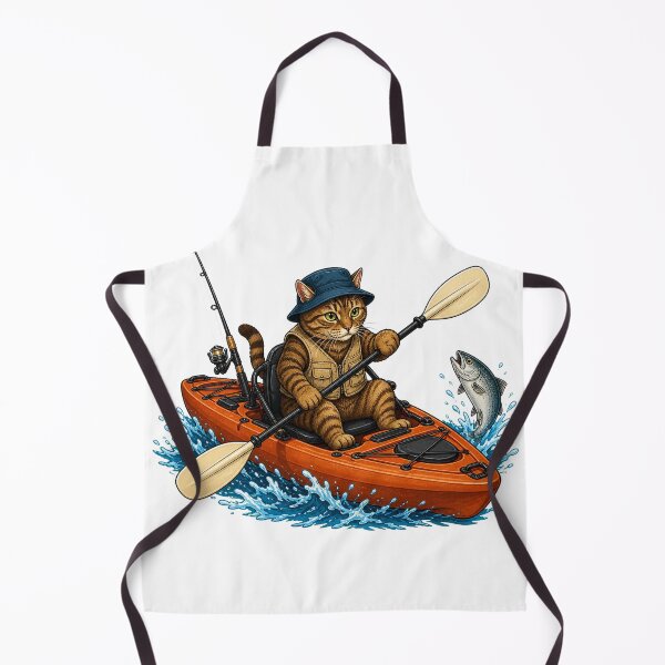 Item preview, Kayak Fishing Brown Tabby Cat designed and sold by TVEX19.