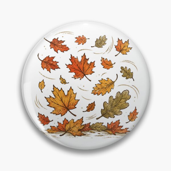 Item preview, Retro Autumn Leaves Falling Vintage Seasonal Nature designed and sold by Moizento.