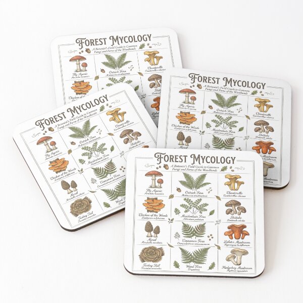 Item preview, Forest Mycology Field Guide Vintage Mushroom And Fern Botanical Art designed and sold by YOUSSHOP01.