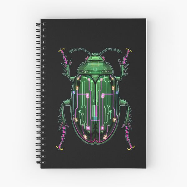 Item preview,  A beetle whose exoskeleton is not made of chitin, but of a green printed circuit board designed and sold by RetroWaveArtCo.