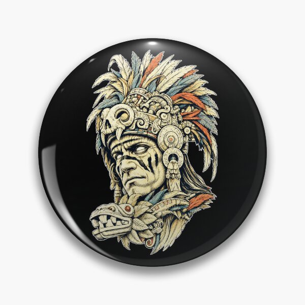 Item preview, The Ancient commander, a fierce aztec warrior chief wearing an ornate headdress and riding a mythical war beast designed and sold by PatrickHalftone.