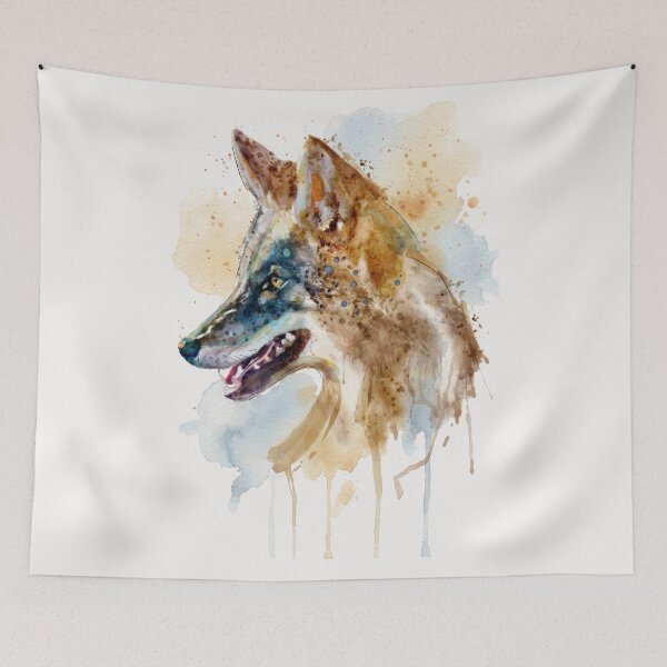Item preview, Coyote Open Mouth, Blue Grey and Ochre designed and sold by caracatita75.