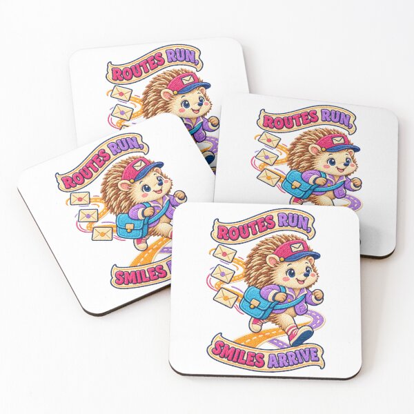 Item preview, Routes Run Smiles Arrive Hedgehog Mail Carrier – Labor Day Chenille Patch designed and sold by Jaani-T.