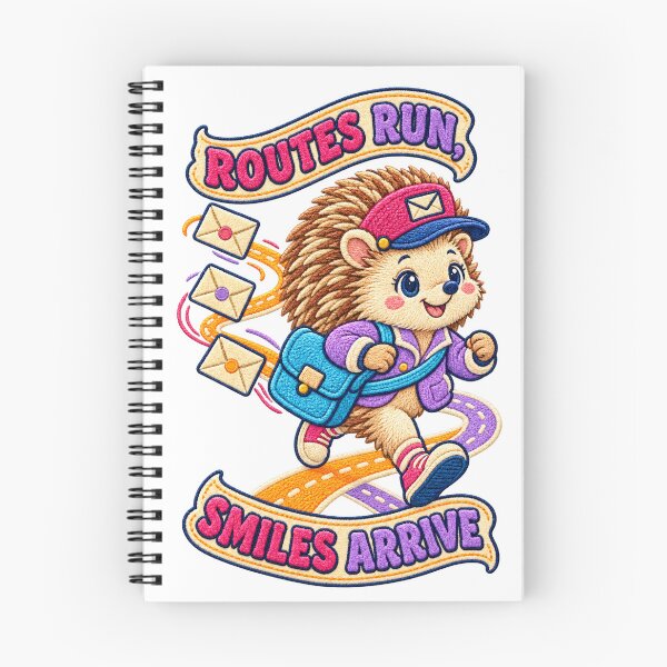 Item preview, Routes Run Smiles Arrive Hedgehog Mail Carrier – Labor Day Chenille Patch designed and sold by Jaani-T.