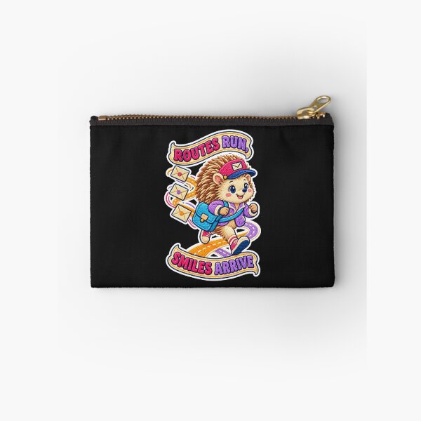 Item preview, Routes Run Smiles Arrive Hedgehog Mail Carrier – Labor Day Chenille Patch designed and sold by Jaani-T.