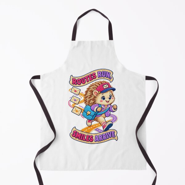 Item preview, Routes Run Smiles Arrive Hedgehog Mail Carrier – Labor Day Chenille Patch designed and sold by Jaani-T.