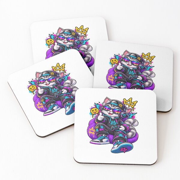 Item preview, Gamer Cat Graffiti Streetwear Character designed and sold by JMDG Studio.