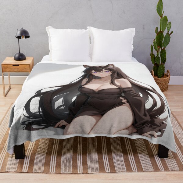 Item preview, Elegant Black Cat Girl Anime Purple Eyes Dark Kawaii Aesthetic designed and sold by Killington.