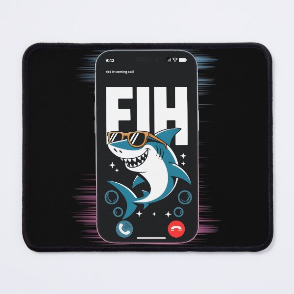 Item preview, FIH Meme Funny Shark Incoming Call Fishing Humor Gift designed and sold by SkymarArt.