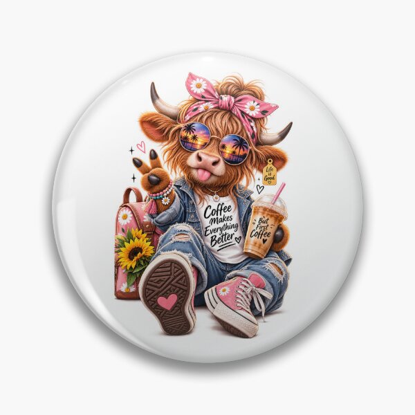 Item preview, Coffee Makes Everything Better Cow designed and sold by JANAWIYSTUDIO.