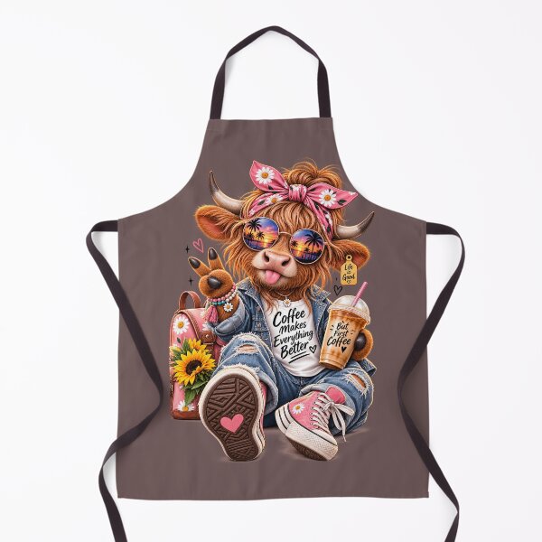 Item preview, Coffee Makes Everything Better Cow designed and sold by JANAWIYSTUDIO.