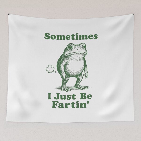 Item preview, Sometimes I Just Be Fartin' - Funny Vintage Frog Meme designed and sold by Shopeon Designs.