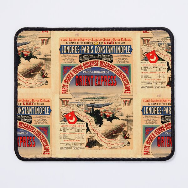 Item preview, Vintage Orient Express Poster | 1888 Winter Service Art | Luxury Train Travel | Paris to Constantinople | Historic Rail Journey designed and sold by artofuniverse.