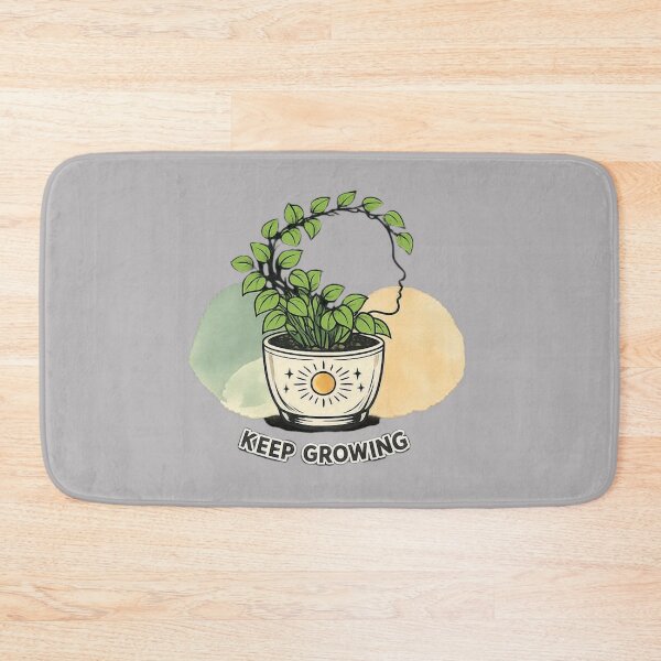 Item preview, Keep Growing Boho Plant Mental Health Awareness Art designed and sold by Timeless Junction.