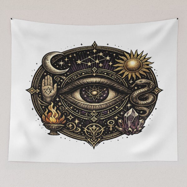 Item preview, Mystical Occult Eye – Esoteric Sigil of Magic designed and sold by TroviTutto.