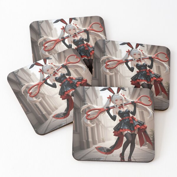 Item preview, Gothic Bunny Girl with Giant Heart Scissor| Red Black Anime designed and sold by Killington.