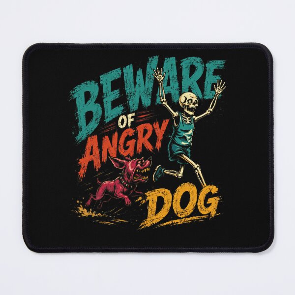Item preview, Beware Of Angry Dog Halloween Skeleton Runner Humor designed and sold by HumansStuck12.