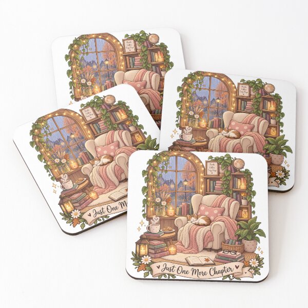 Item preview, Just One More Chapter – Cozy Reading Nook Book Lover designed and sold by PixelChaptersByKira.