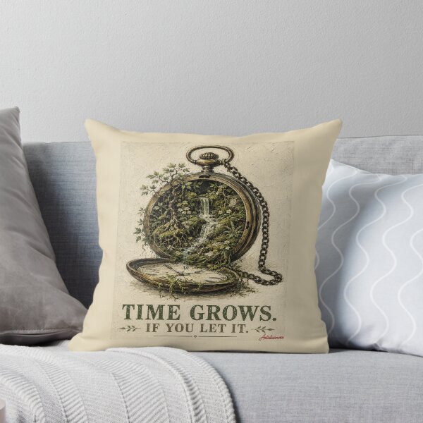 Item preview, Pocket Watch Ecosystem Moss Waterfall Botanical Illustration Art designed and sold by Artisticanvas.