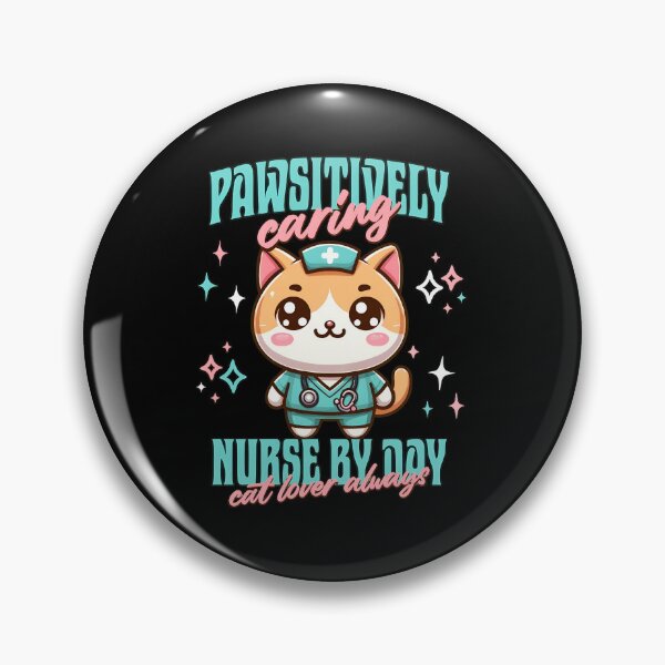 Item preview, Kawaii Cat Nurse Pawsitively Caring Design designed and sold by OlyvieArt.