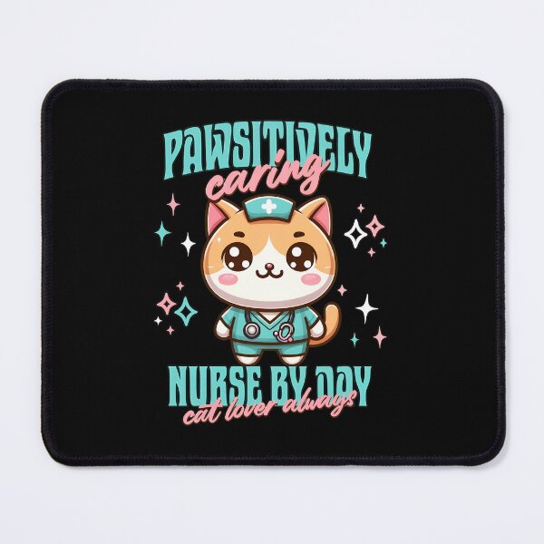 Item preview, Kawaii Cat Nurse Pawsitively Caring Design designed and sold by OlyvieArt.